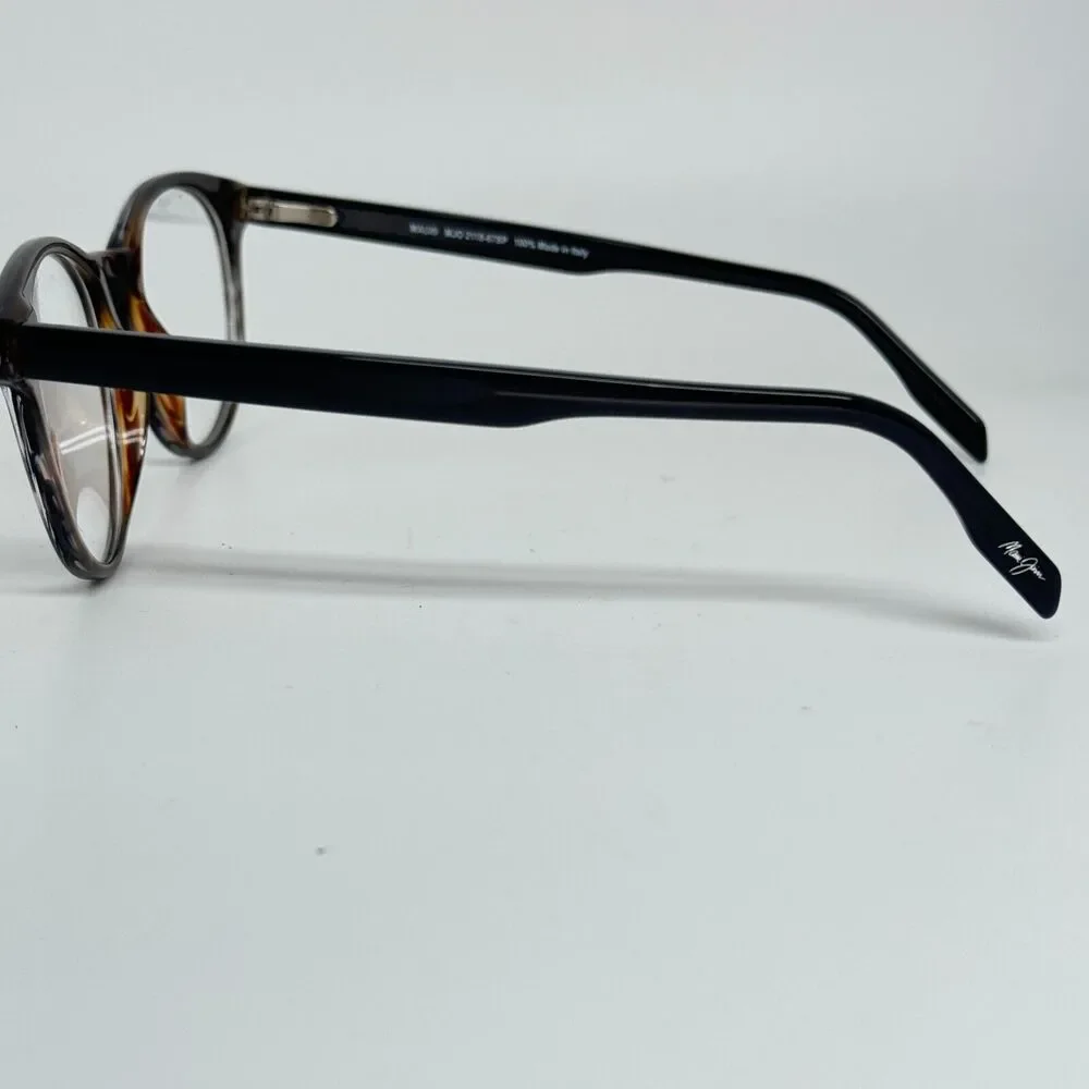 Maui Jim MJO 2118-67SP Gray/Brown Stripe Round Eyeglasses Frames 49-20-145 14423